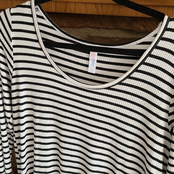 Donated Lularoe Lynnae Black and Dusty Blue - Picture 6 of 7